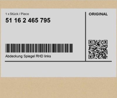 Защита зеркало левая, rhd mini clubman f54 lci countryman f60 lci f56 f55 фото №1