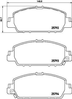 BREMBO P 28 077 КОМПЛЕКТ КОЛОДОК ТОРМОЗНЫХ, ТОРМОЗА TARCZOWE