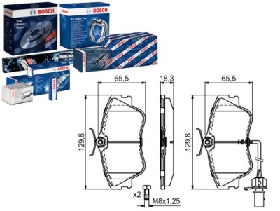 Комплект тормозных колодок тормозных bosch 573050b p85050 l фото №1