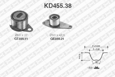 COMPLETE SET TUNING GEAR SNR KD455.38 KD45538  