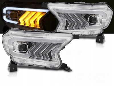 Лампи передні світлодіодний ford ranger v 16-22 led tube денні dynamic фото №1