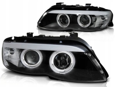 Фонари bmw x5 e53 03-06r белый кольца led ксенон blk фото №1