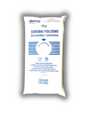 WORECZKI FOLIOWE HDPE WORKI TOREBKI 14x26 cm