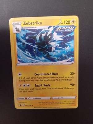 Zebstrike RARE Chilling Reign 2021 rok 051/198 POKEMON TCG