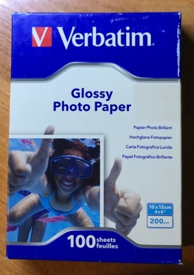 Papier fotograficzny Verbatim Glossy 10x15cm