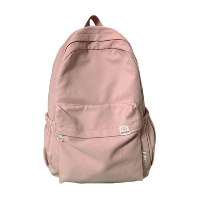Plecak w jednolitym kolorze Plecak na laptopa Klasyczny plecak Casual Różowy