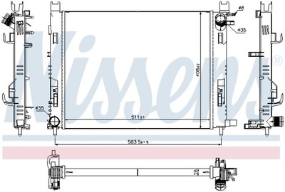 NISSENS RADUADOR SISTEMA DE REFRIGERACIÓN DEL MOTOR  