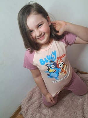 Piżama dziecięca na krótki rękaw z BLUEY BINGO 86
