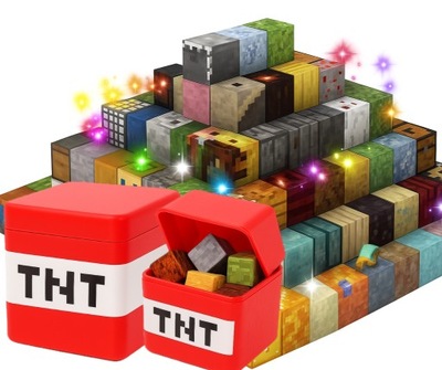 KLOCKI MAGNETYCZNE SZEŚCIANY 112 KLOCKÓW + 2 FIGURKI ŚWIECĄ LED KUFEREK PCV