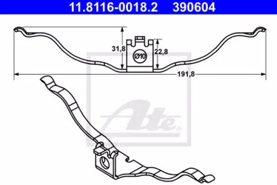 ПРУЖИНА КОЛОДОК ШАЛЬМІВНИХ AUDI ATE