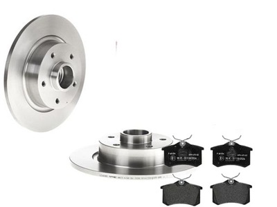 Тормозные диски тормозные колодки brembo задняя scenic iii fluence 274mm фото №1