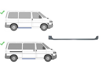 Vw t4 1990-2003 поріг ремкомплект права фото №1