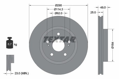 TEXTAR 92156503 DISC BRAKE  