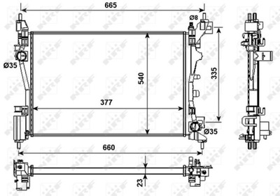 РАДІАТОР PEUGEOT BIPPER/QUBO/FIORINO 1,4 NRF53981