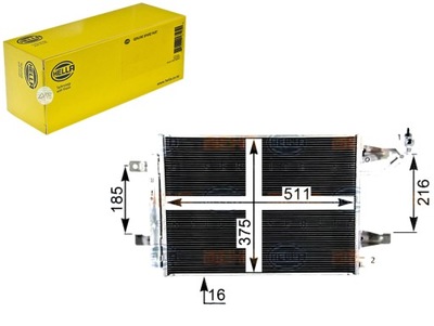 Конденсатор радиатор кондиционера [hella] фото №1