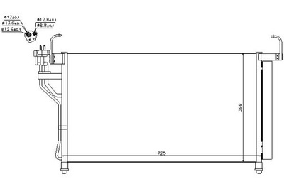 Nissens радіатор кондиціонера з осушувач hyun фото №1