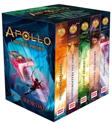 Apollo i boskie próby komplet 5 tomów Rick Riordan