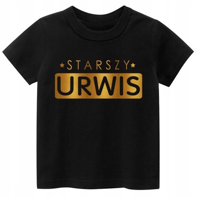 T-SHIRT koszulka napisy Starszy urwis r. 110