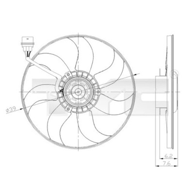 WENTYLATOR, CHLODZENIE VARIKLIO TYC 837-0036 