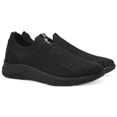 Sneakersy damskie lekkie modne Jana 8-24765-42 001 BLACK czarne R..38