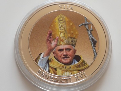 Papież Benedykt XVI , VITA , medal 40 mm , st. L