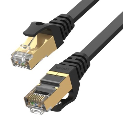 Unitek czarny kabel sieciowy płaski UTP Ethernet Cat.7 20m 10Gbps