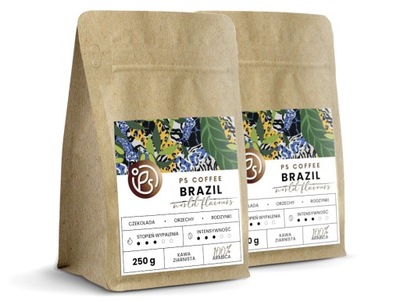 Zestaw 2 x PS Coffee Brazil 250g KAWA ZIARNISTA