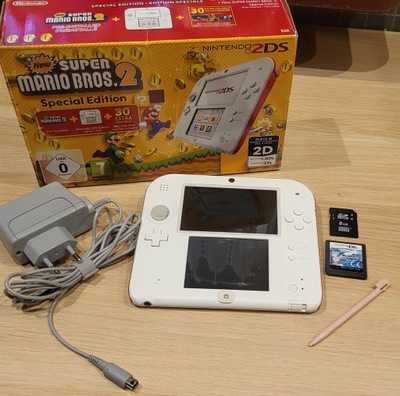 Nintendo 2DS White/Red Komplet + Gra Pudełko OKAZJA !