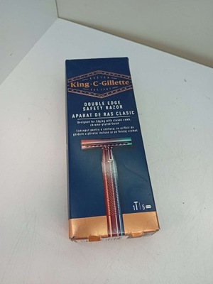 Maszynka na żyletki King C. Gillette Double Edge Safety Razor żyletki 5 szt