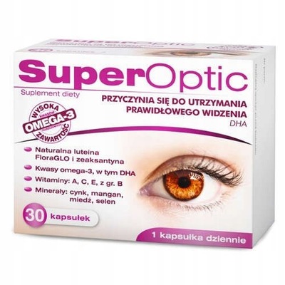 SUPEROPTIC zdrowe oczy omega 3 witaminy 30 kaps