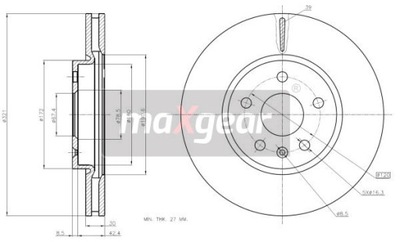 DISCO DE FRENADO OPEL P. INSIGNIA RUEDA 17  