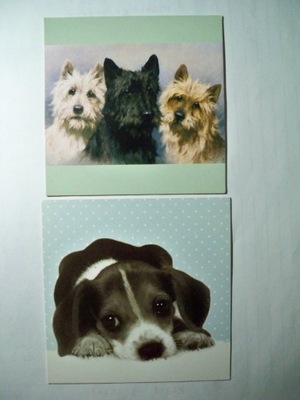 Psy... - 2 pocztówki.