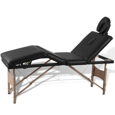 Składany stół do masażu z drewnianą ramą, 4