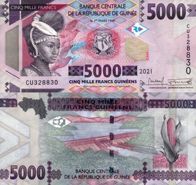 # GWINEA - 5000 FRANKÓW - 2021 - P-49 UNC