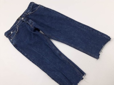 KARVE jeansowe SPODNIE proste SHORT 7/8 _ 36