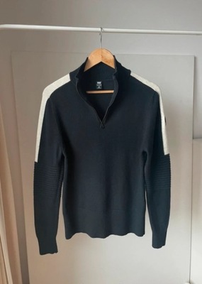 Helly hansen czarny sweter wełniany wool wełna z wełny 38 M black wool