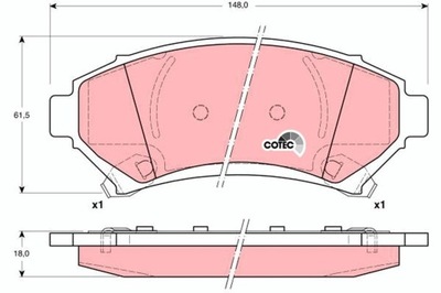 КОЛОДКИ ГАЛЬМІВНІ OPEL ПЕРЕД SINTRA 96- GDB1308