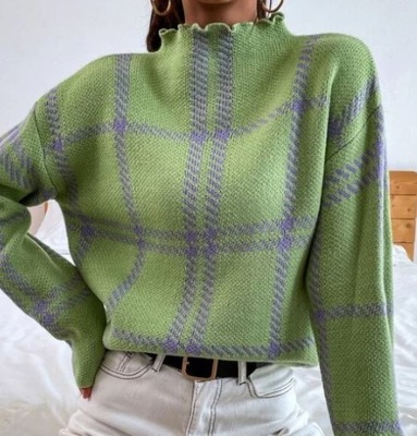 SHEIN SWETER DAMSKI KLASYCZNY WE WZORY 36 V3G