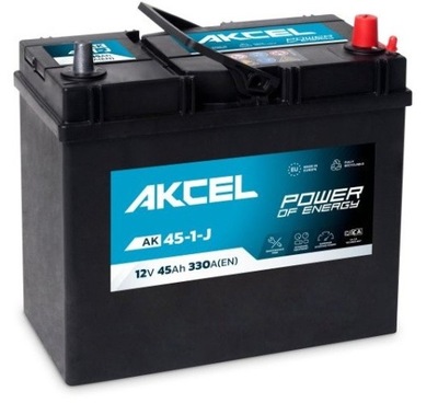 BATTERY 12V 45AH 330A P+ AZJA AKCEL VARTA CLARIOS HONDA  