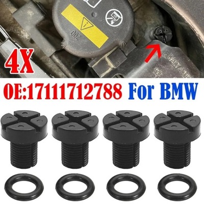 4PCS COOLANT EXPANSION BAKAS BLEEDER 17111712788 FOR BMW E46 E36 E39 ~16847 