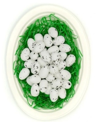 Jajka styropianowe białe nakrapiane 2,5cm 36 sztuk