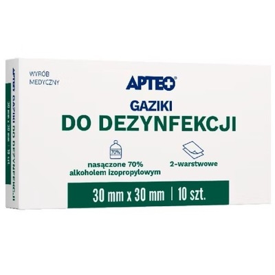 Gaziki do dezynfekcji Apteo 10 szt