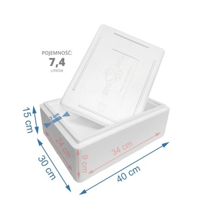 Termobox 7,4L pojemnik styropianowy LODÓWKA PUDEŁKO