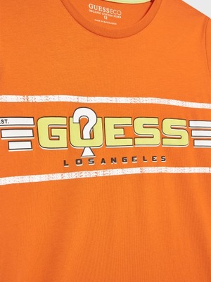 GUESS T-Shirt L3RI17 K8HM0 Pomarańczowy Regular Fit