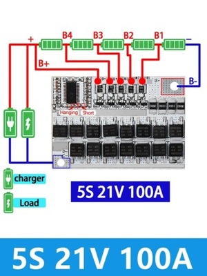 3S/4S/5S BMS 12V 16.8V 21V 3.7V 100A LI-ION LMO TRÓJSKŁADNIKOWA КРЫШКА