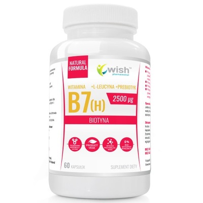Suplement diety Wish Pharmaceutical Biotyna B7 60 kapsułek