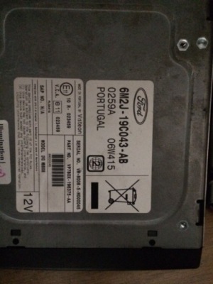 Ford s-max galaxy mk3 зчитувач дисків чейнджер dvd фото №1