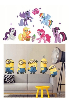 Zestaw 2 x Naklejki na ścianę Little Pony Minionki