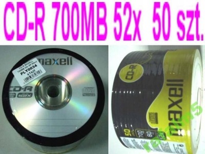 Płyta Maxell CD-R x52 700MB 80minut 50 sztuk