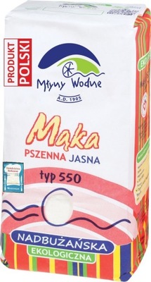 MĄKA PSZENNA JASNA NADBUŻAŃSKA TYP 550 BIO 1 kg